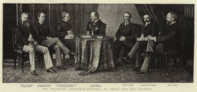 The Retiring Governor-General of India and his Council by English Photographer