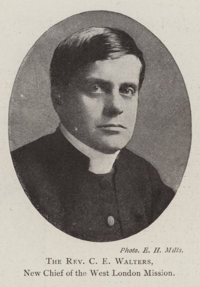The Reverend C E Walters, New Chief of the West London Mission by English Photographer