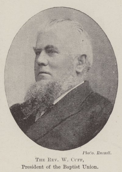The Reverend W Cuff, President of the Baptist Union by English Photographer