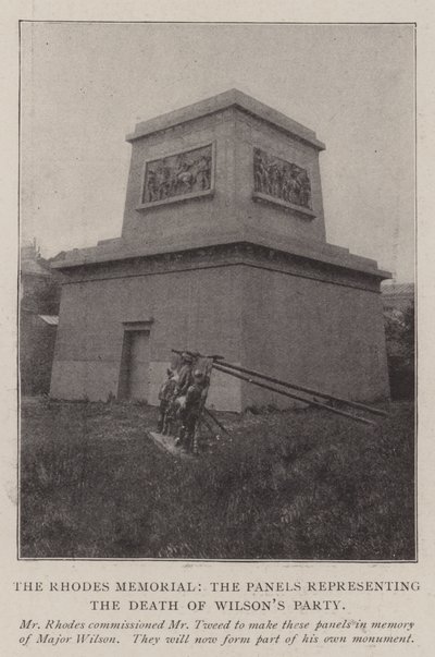 The Rhodes Memorial, the Panels representing the Death of Wilson
