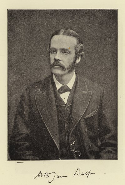 The Right Hon Arthur James Balfour, MP, Chief Secretary for Ireland and Future Leader of the Conservative Party by English Photographer