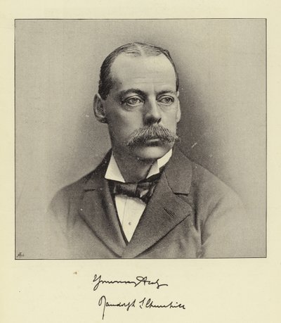 Lord Randolph Churchill, late Chancellor of the Exchequer and ex-Leader of the House of Commons by English Photographer