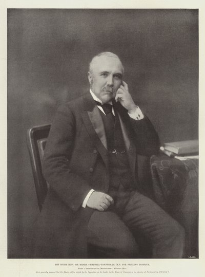 The Right Honourable Sir Henry Campbell-Bannerman, MP for Stirling District by English Photographer
