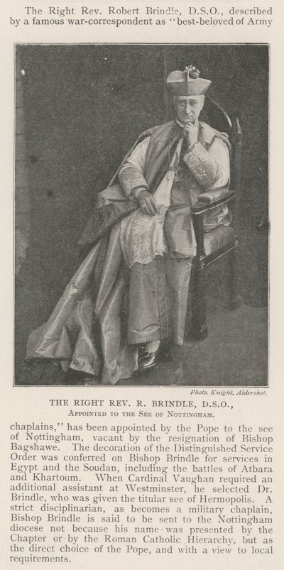 The Right Reverend R Brindle, DSO, appointed to the See of Nottingham by English Photographer
