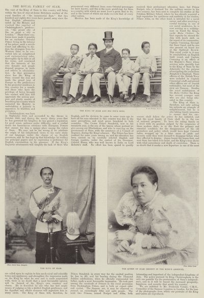 The Royal Family of Siam by English Photographer