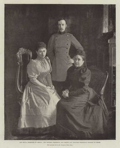 The Royal Marriage at Berlin, the Empress Frederick and Prince and Princess Frederick Charles of Hesse by English Photographer