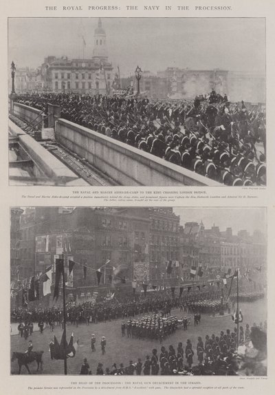 The Royal Progress, the Navy in the Procession by English Photographer