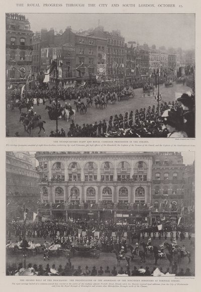 The Royal Progress through the City and South London, 25 October by English Photographer