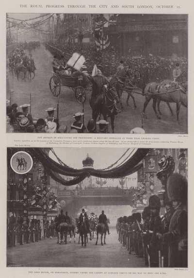 The Royal Progress through the City and South London, 25 October by English Photographer