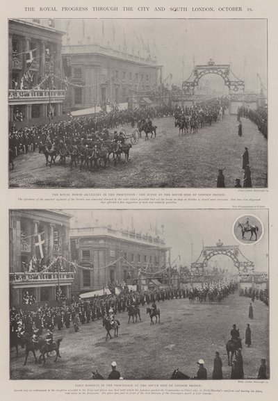 The Royal Progress through the City and South London, 25 October by English Photographer