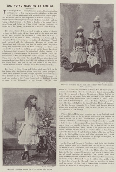 The Royal Wedding at Coburg by English Photographer