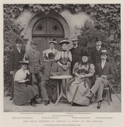 The Royal Wedding at Coburg, a Group at the Schloss by English Photographer