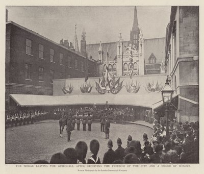 The Sirdar Leaving the Guildhall After Receiving the Freedom of the City and a Sword of Honour by English Photographer