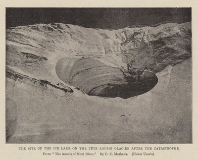 The Site of the Ice Lake on the Tete Rousse Glacier after the Catastrophe by English Photographer