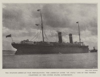 Spanish-American War Preparations, the American Liner St Paul, One of the Vessels chartered by the United States Government by English Photographer
