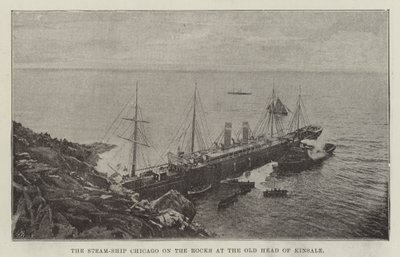 The Steam-Ship Chicago on the Rocks at the Old Head of Kinsale by English Photographer