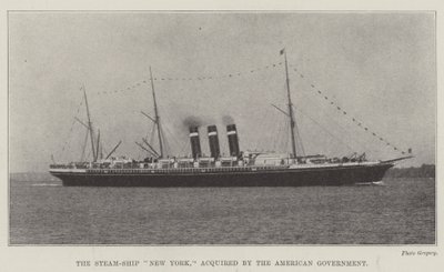 Steam-Ship New York, acquired by the American Government by English Photographer