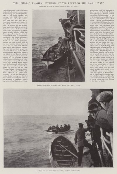 The Stella Disaster, Incidents of the Rescue by the RMS Lynx by English Photographer