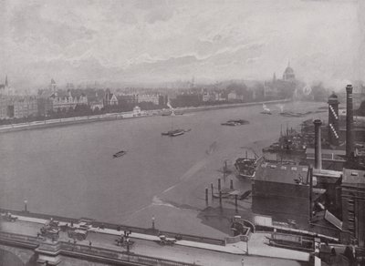 The Thames and Eastern Section of the Victoria Embankment by English Photographer