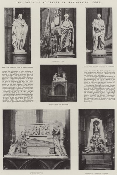 The Tombs of Statesmen in Westminster Abbey by English Photographer