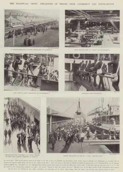 The Transvaal Crisis, Departure of Troops from Aldershot and Southampton by English Photographer