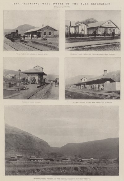 The Transvaal War, Scenes of the Boer Retirement by English Photographer