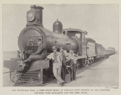 The Transvaal War, a Free State Train at Norvals Pont Station at the Junction between Port Elizabeth and the Free State by English Photographer