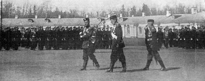 The Tsar and Grand Duke Michaelovitch Walking on the Parade Ground in St. Petersburg by English Photographer