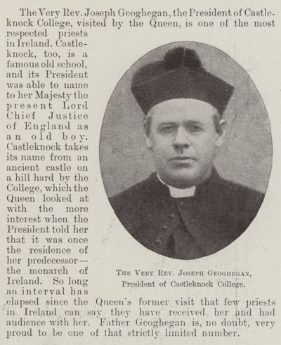 The Very Reverend Joseph Geoghegan, President of Castleknock College by English Photographer
