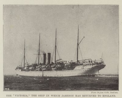 The Victoria, the Ship in which Jameson has returned to England by English Photographer