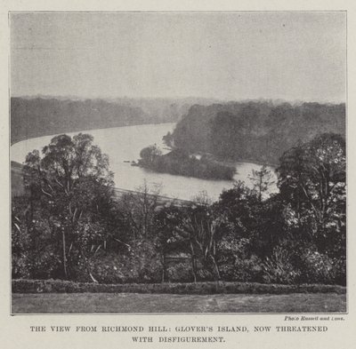 The View from Richmond Hill, Glovers Island, now threatened with Disfigurement by English Photographer