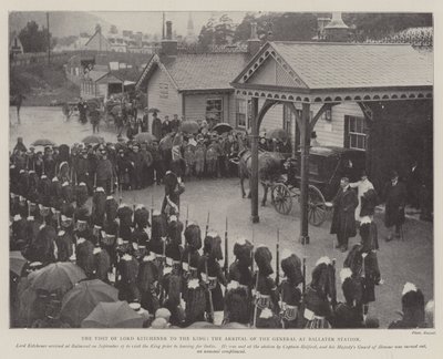 The Visit of Lord Kitchener to the King, the Arrival of the General at Ballater Station by English Photographer
