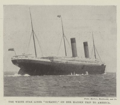 The White Star Liner Oceanic, on her Maiden Trip to America by English Photographer