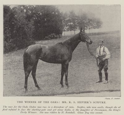 The Winner of the Oaks, Mr R S Sievier