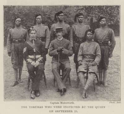 The Yorubas who were inspected by the Queen on 19 September by English Photographer