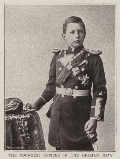 The Youngest Officer in the German Navy by English Photographer