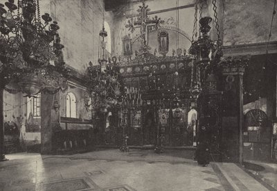 The altar of the Church of the Nativity, over the place where Christ was born by English Photographer