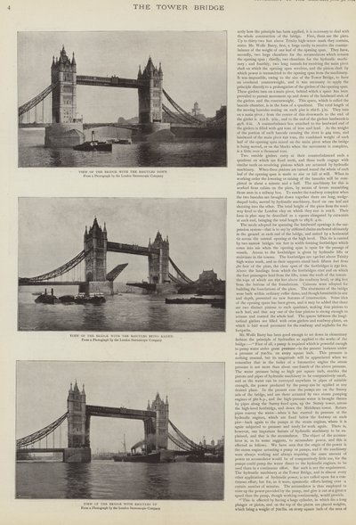 The Construction of Tower Bridge, London by English Photographer
