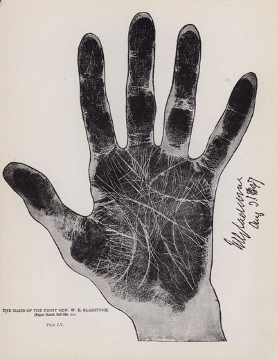 The hand of the Right Hon W E Gladstone by English Photographer