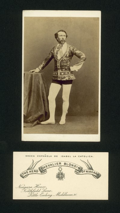 The Hero Chevalier Blondin of Niagara by English Photographer