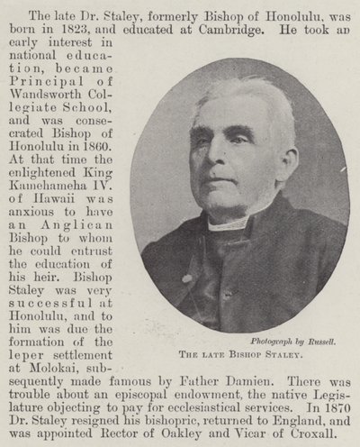 The late Bishop Staley by English Photographer