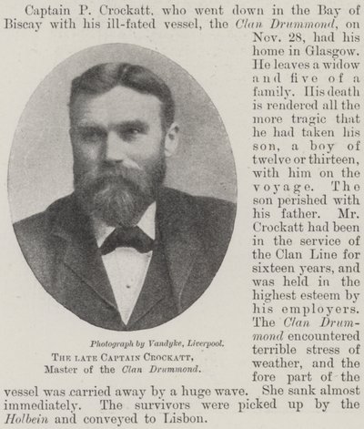 The late Captain Crockatt, Master of the Clan Drummond by English Photographer