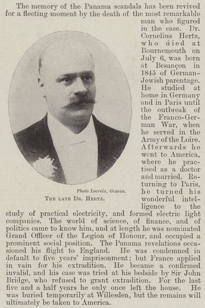 The late Dr Hertz by English Photographer