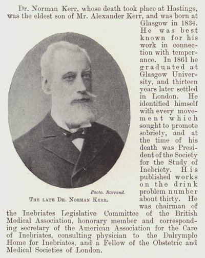 The Late Dr. Norman Kerr by English Photographer