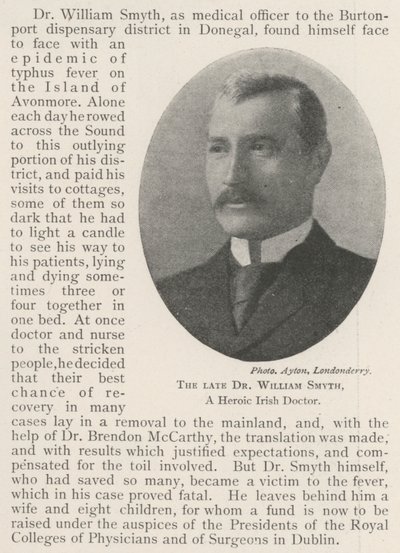 The late Dr William Smyth, a Heroic Irish Doctor by English Photographer