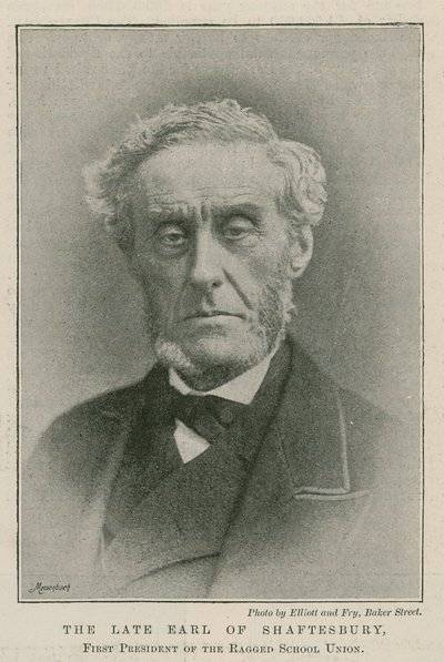 The late Earl of Shaftesbury, first President of the Ragged School Union by English Photographer