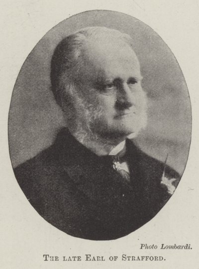 The late Earl of Strafford by English Photographer