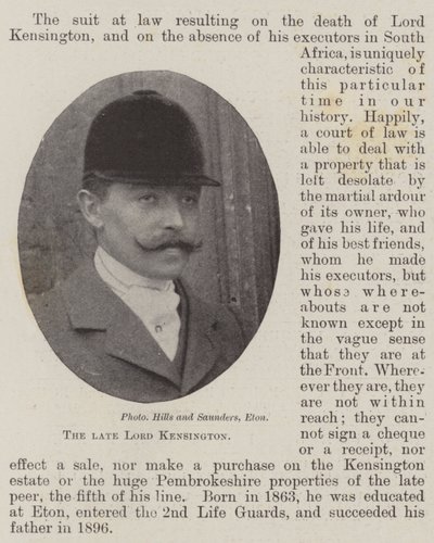 The Late Lord Kensington by English Photographer
