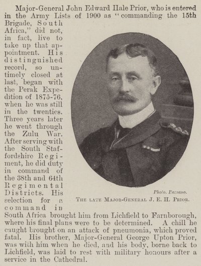 The Late Major-General J. E. H. Prior by English Photographer