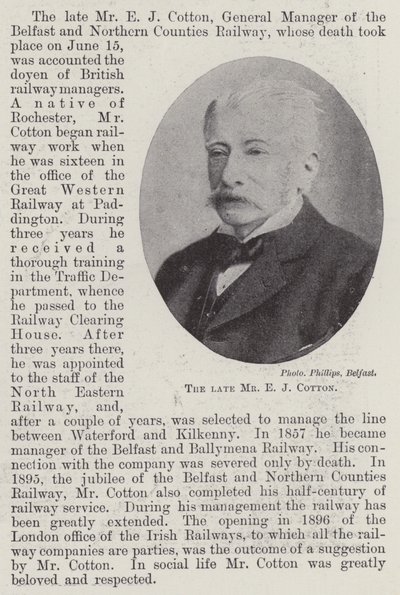 The Late Mr. E. J. Cotton by English Photographer
